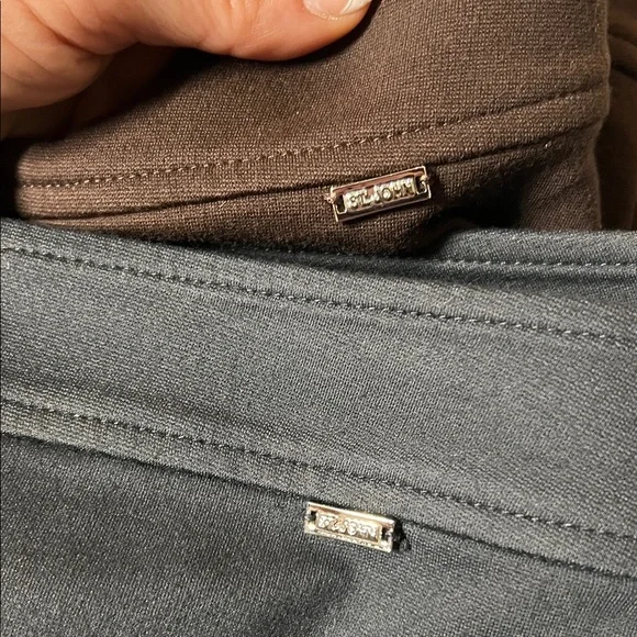 St. John Sport Black/Grey and Brown Women's Pants - Picture 2 of 5